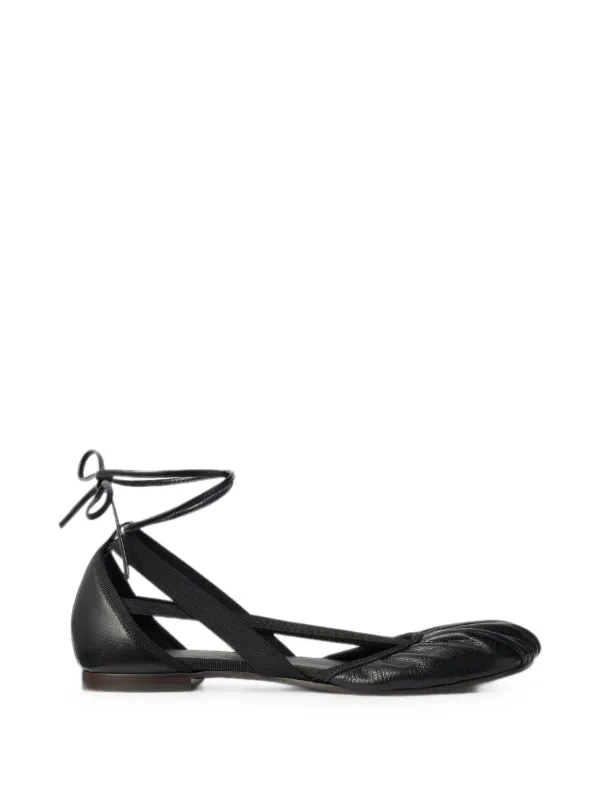 Lemaire Pedille Ballet Flats in Goat Leather in Black