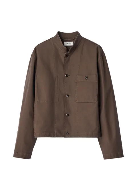 LEMAIRE stand-collar jacket in heavy cotton twill