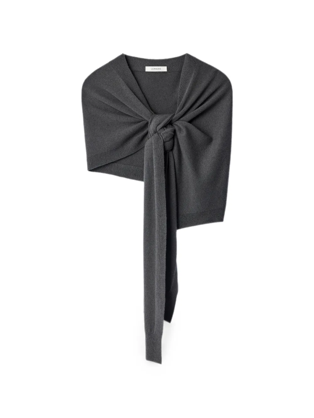 LEMAIRE draped scarf in cashmere - Grigio