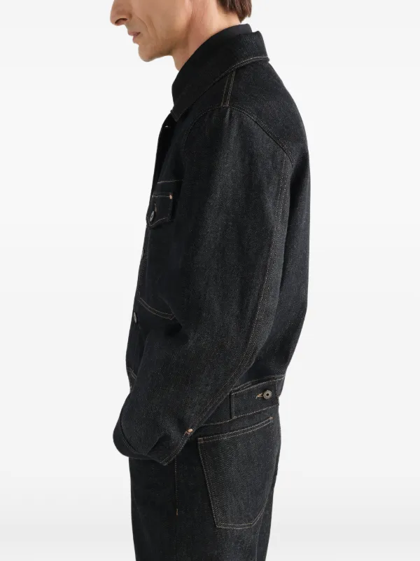 LEMAIRE Trucker Jacket In Slate Denim | Blue | FARFETCH