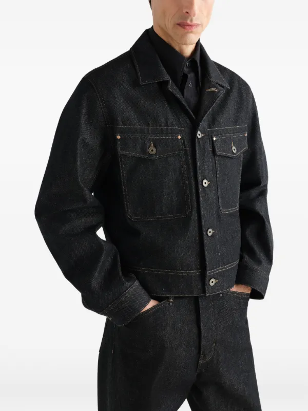 LEMAIRE Trucker Jacket In Slate Denim | Blue | FARFETCH