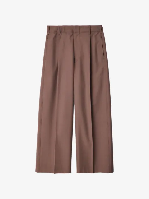 LEMAIRE single-pleat tailored pants in tropical wool blend