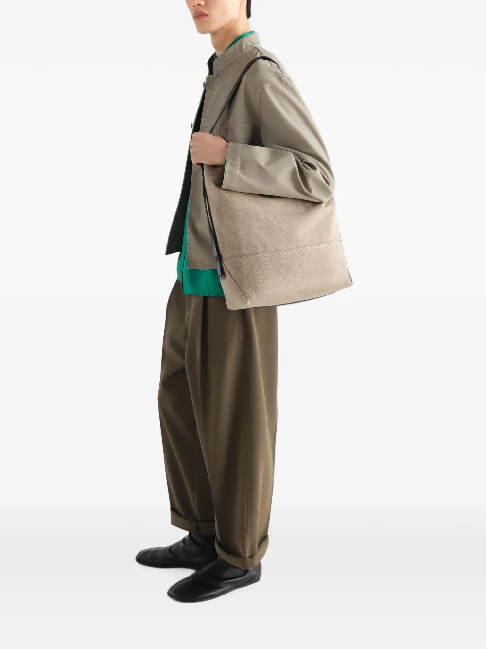 LEMAIRE Shopper met ceintuur Beige