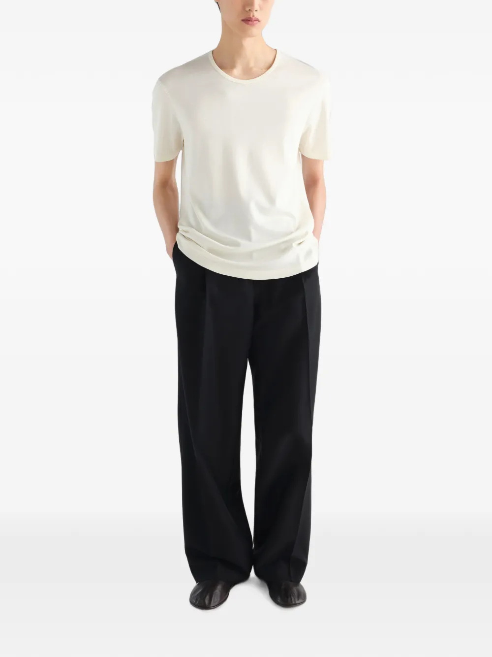 LEMAIRE T-shirt met ronde hals Wit