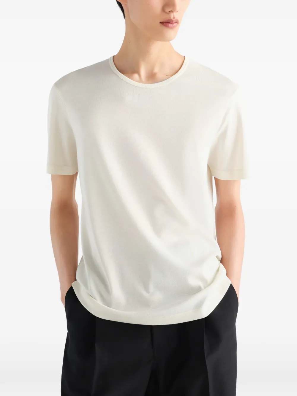 LEMAIRE T-shirt met ronde hals Wit