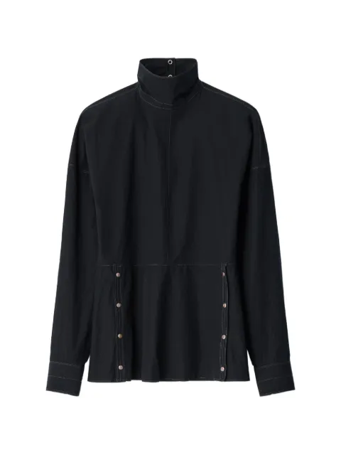 LEMAIRE press-stud bib top in cotton crepe