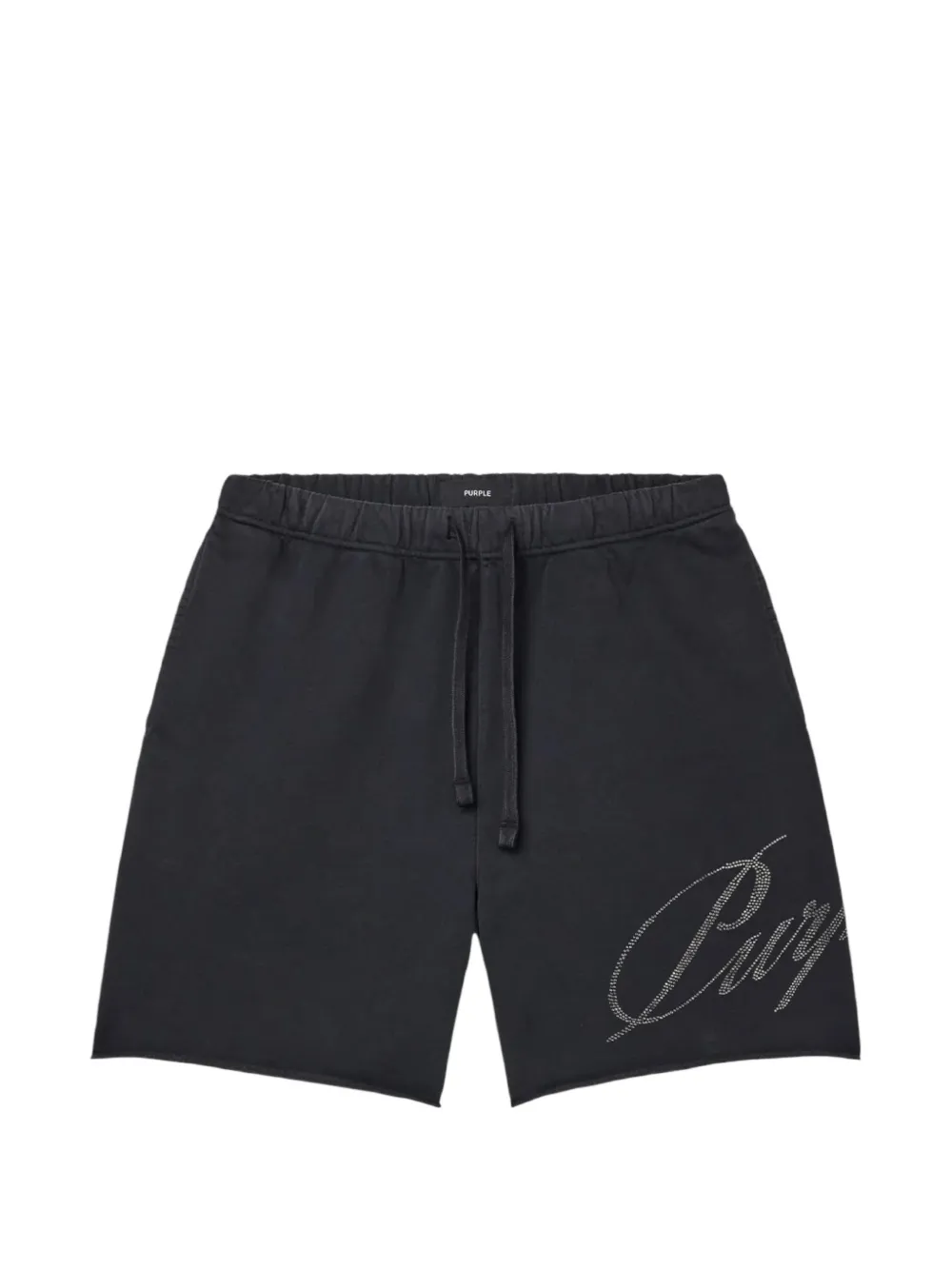 Purple Brand logo-detail shorts - Nero