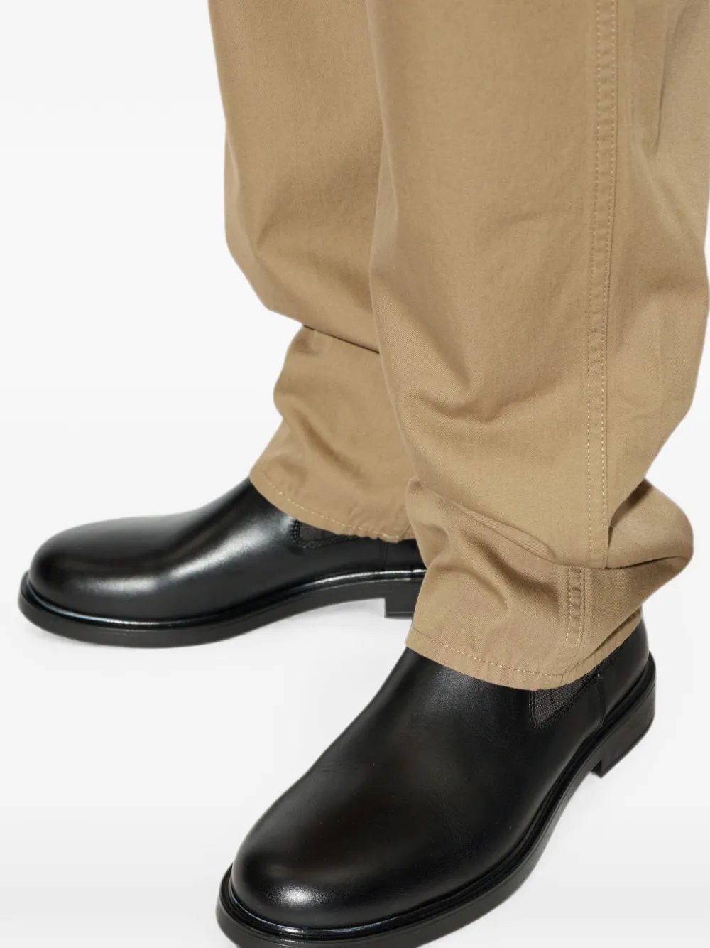 Burberry Pembroke leather boots Zwart