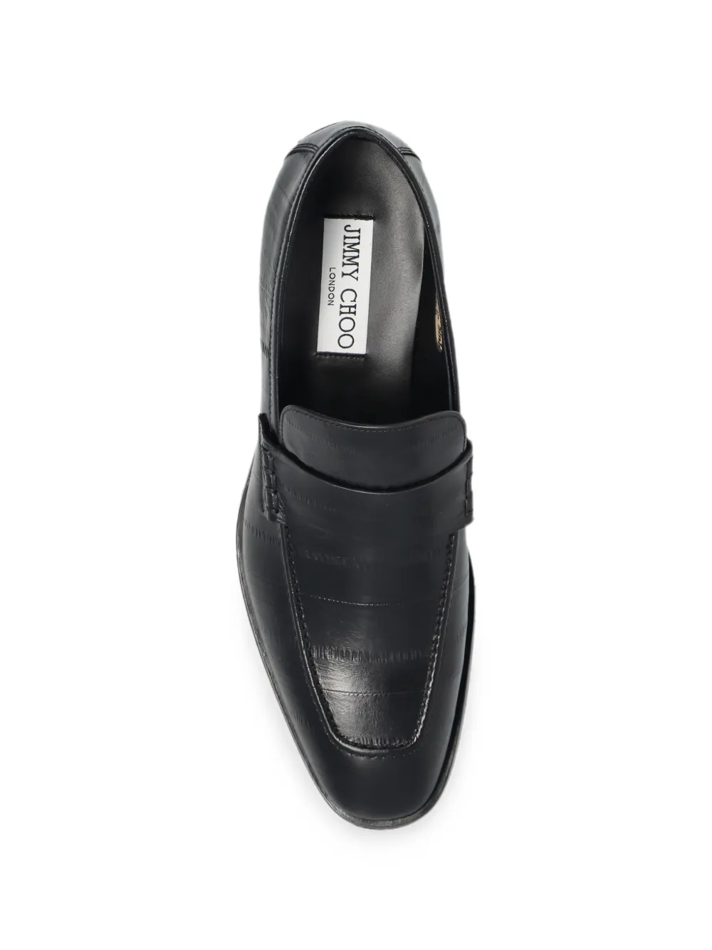 Jimmy Choo Wilder embossed leather loafers Zwart