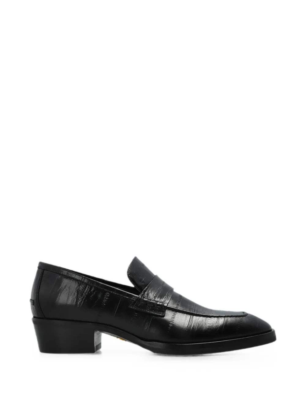 Jimmy Choo Wilder embossed leather loafers - Schwarz