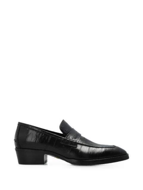 Jimmy Choo Wilder embossed leather loafers