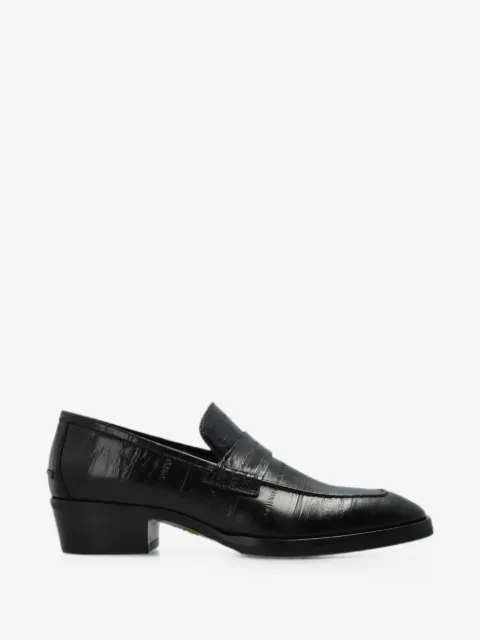 Jimmy Choo Wilder embossed leather loafers