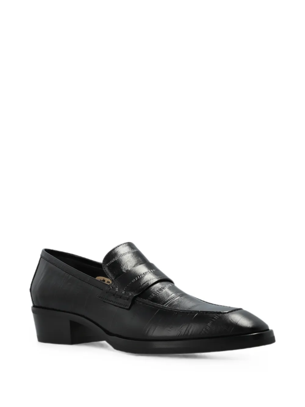 Jimmy Choo Wilder embossed leather loafers Zwart