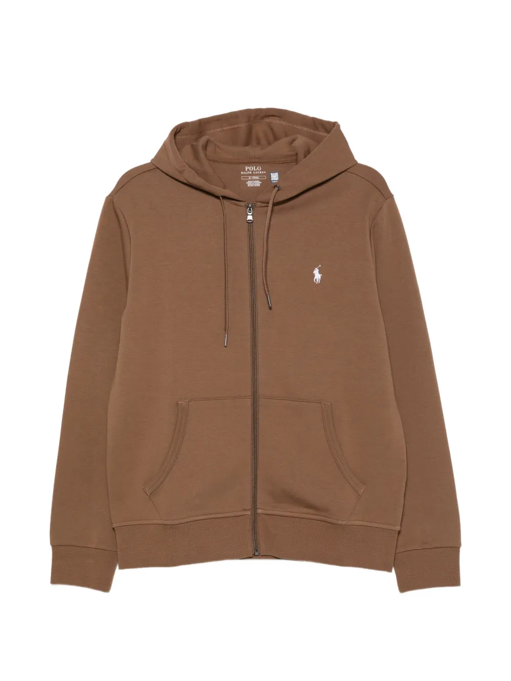 Polo Ralph Lauren logo-embroidered zip-up hoodie - Marrone