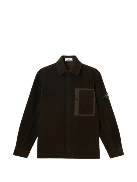 Stone Island cotton logo-patch shirt
