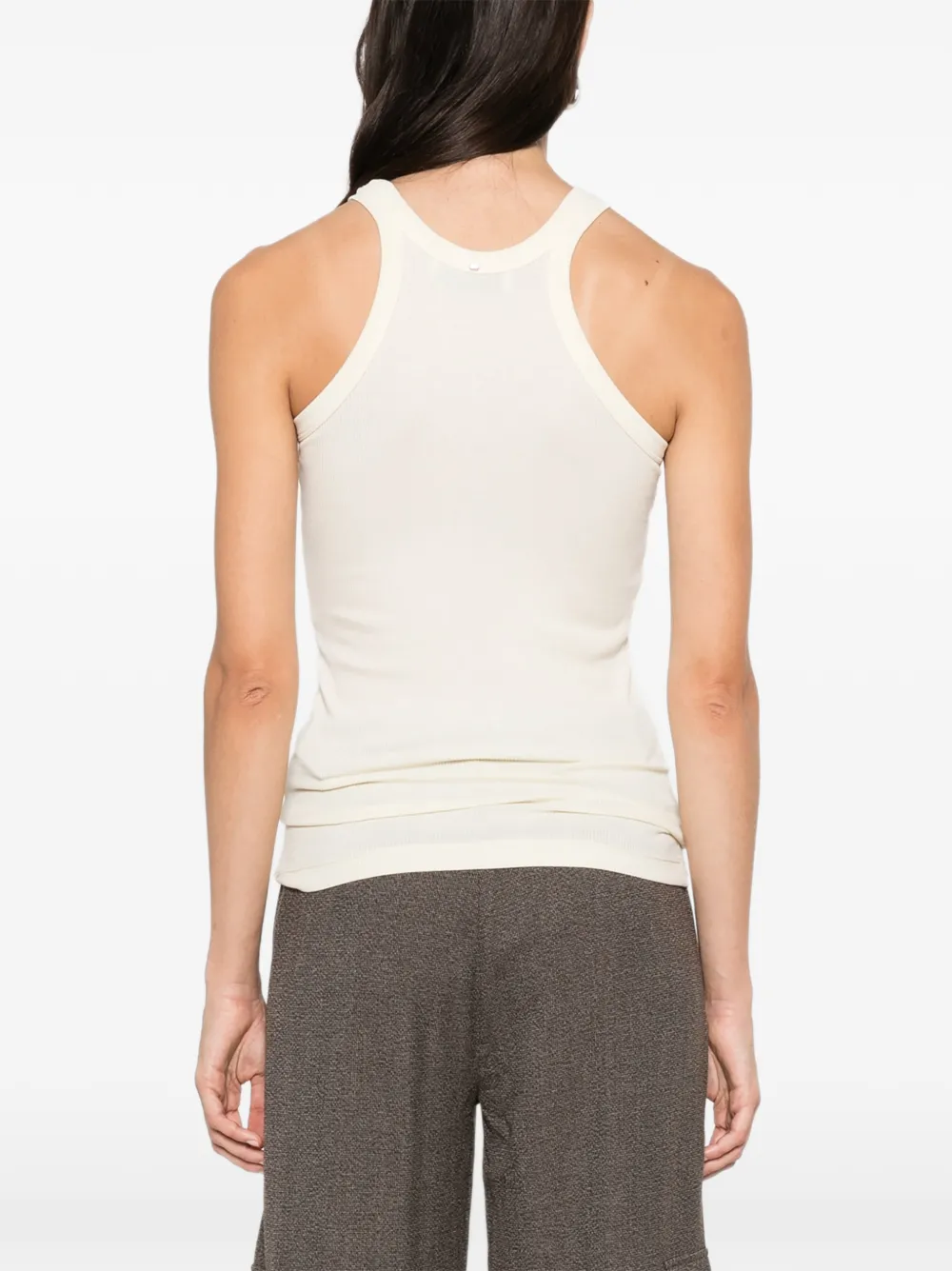 Sportmax Ribgebreide tanktop Beige