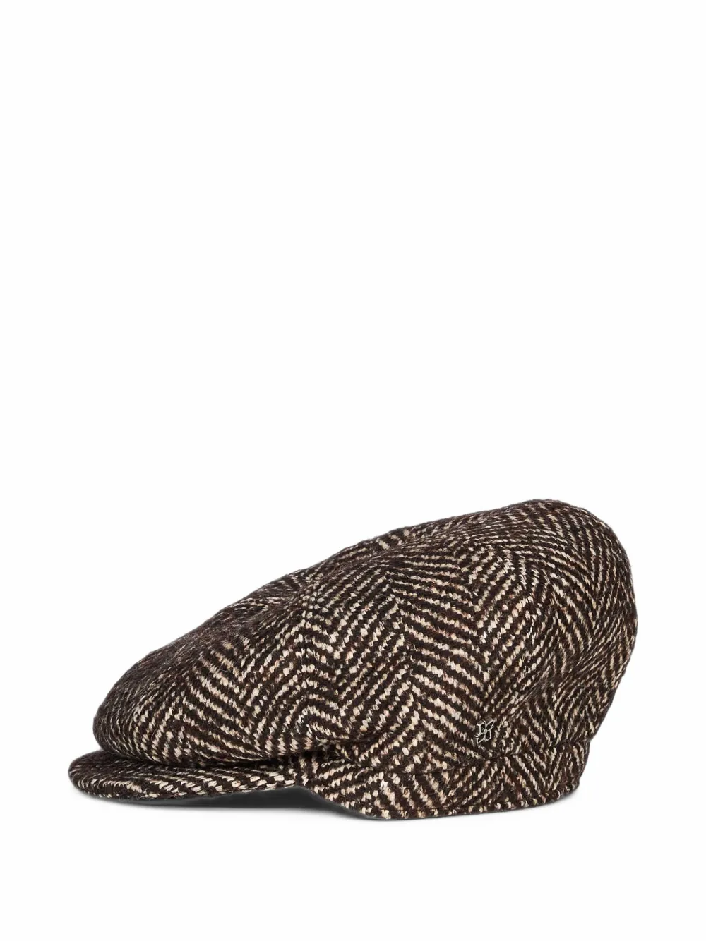 Tagliatore Buddy herringbone-weave flat cap Bruin