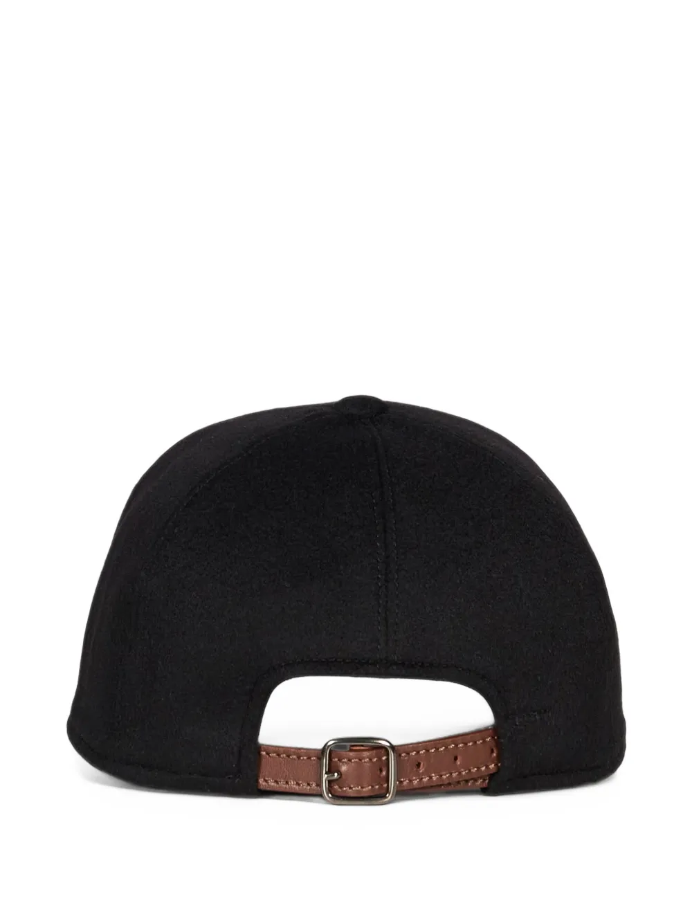 Tagliatore Denver leather-strap cap Zwart