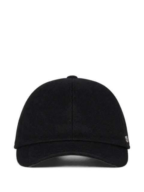 Tagliatore Denver leather-strap cap