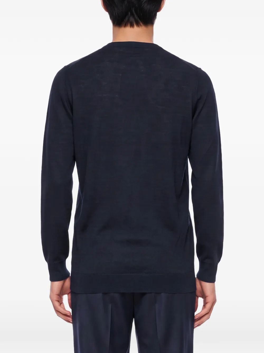 Tagliatore Budd crew-neck long-sleeve sweater Blauw