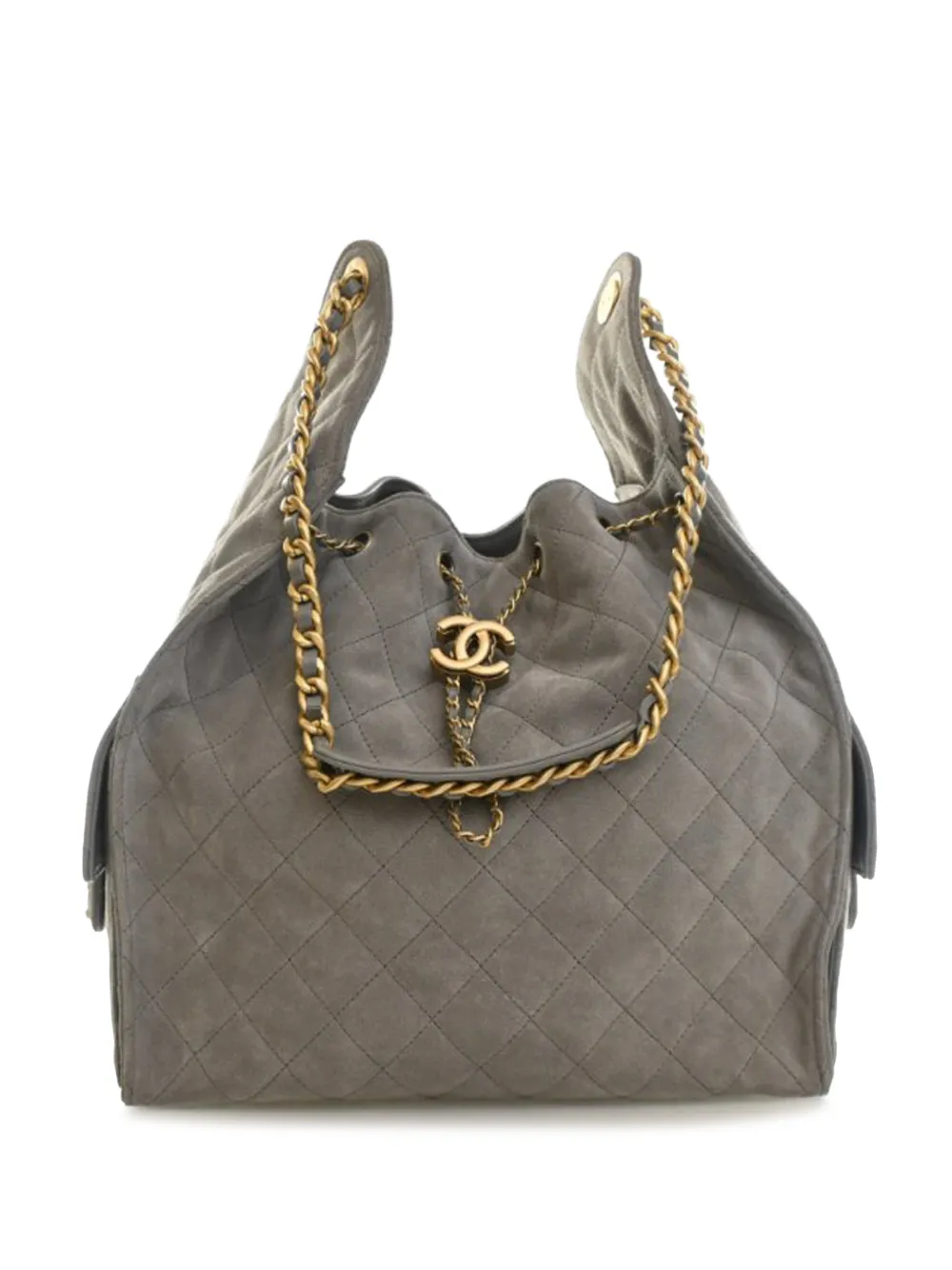 CHANEL Pre-Owned Borsa a spalla Chanel 25 media 2021-2026 - Grigio