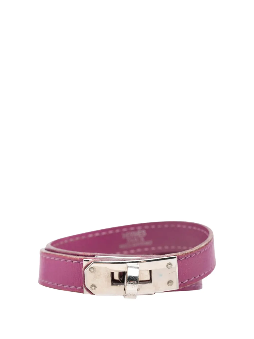 Hermès Pre-Owned Bracciale Kelly a doppio giro in pelle Swift 2004 - Rosa