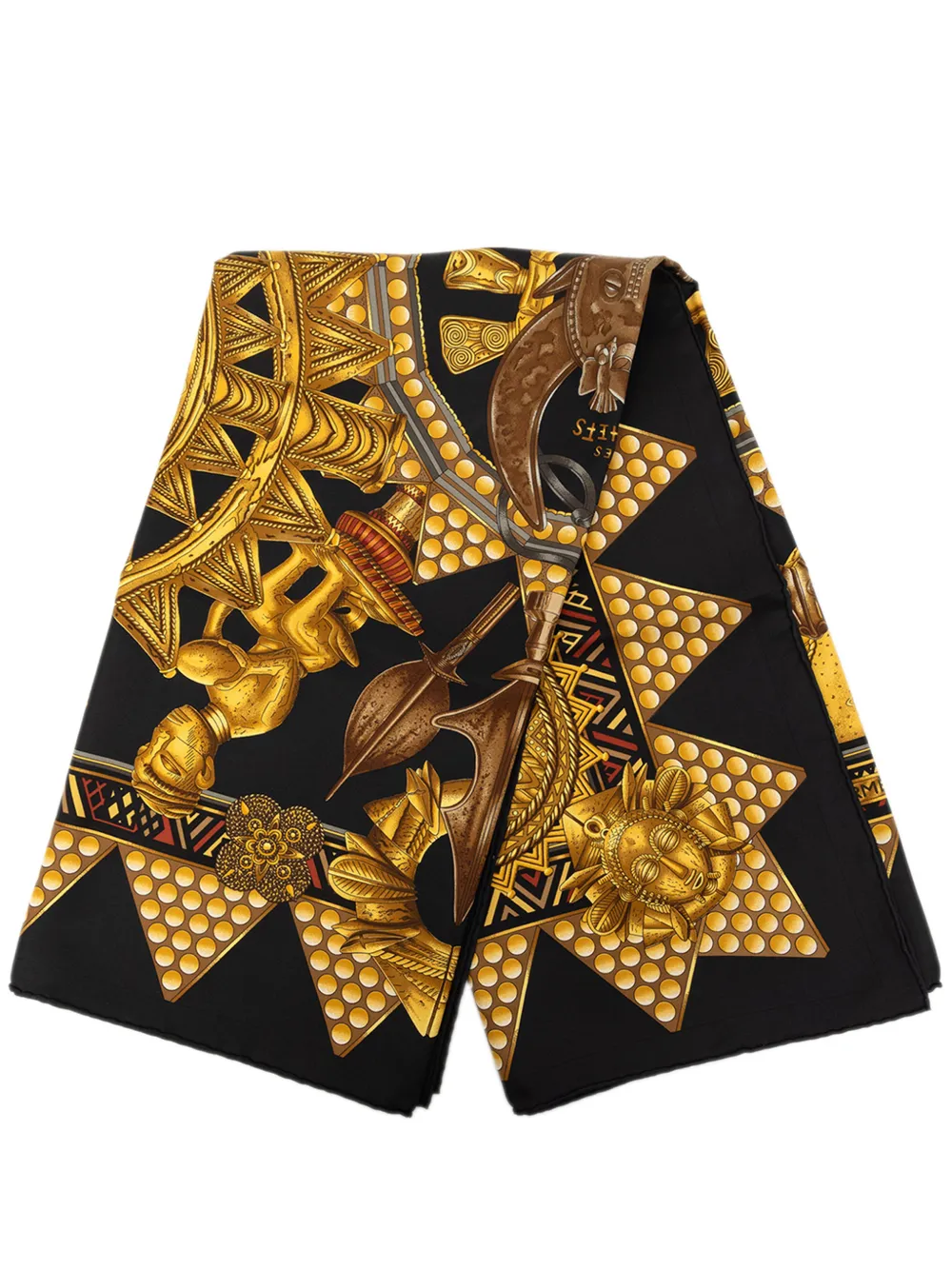 Hermès Pre-Owned Foulard L Or des Chefs 1980-2000 - Nero