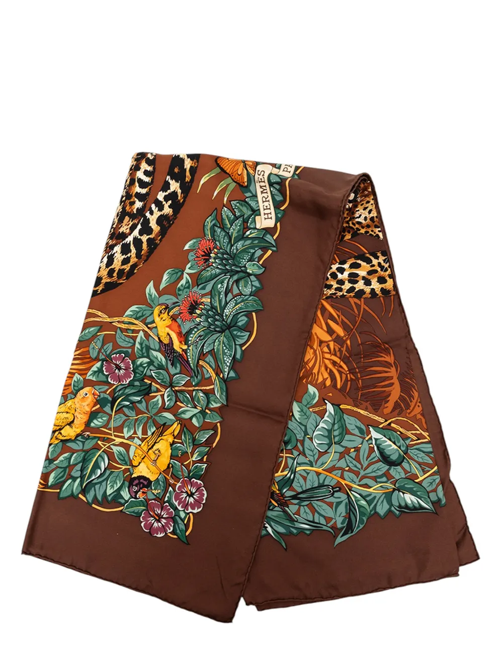 Hermès Pre-Owned Foulard Jungle Love 90 2000-2026 - Marrone