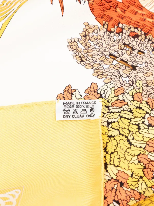 Hermès Pre-Owned 2000-2026 Les Legendes De l Arbre Silk Scarf 90
