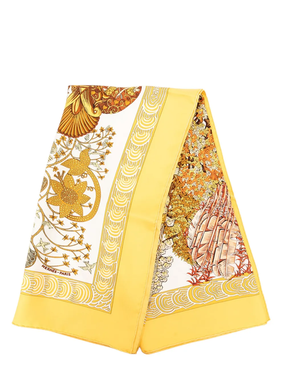 Hermès Pre-Owned Foulard Les Legendes de l'Arbre 2000-2026 - Giallo