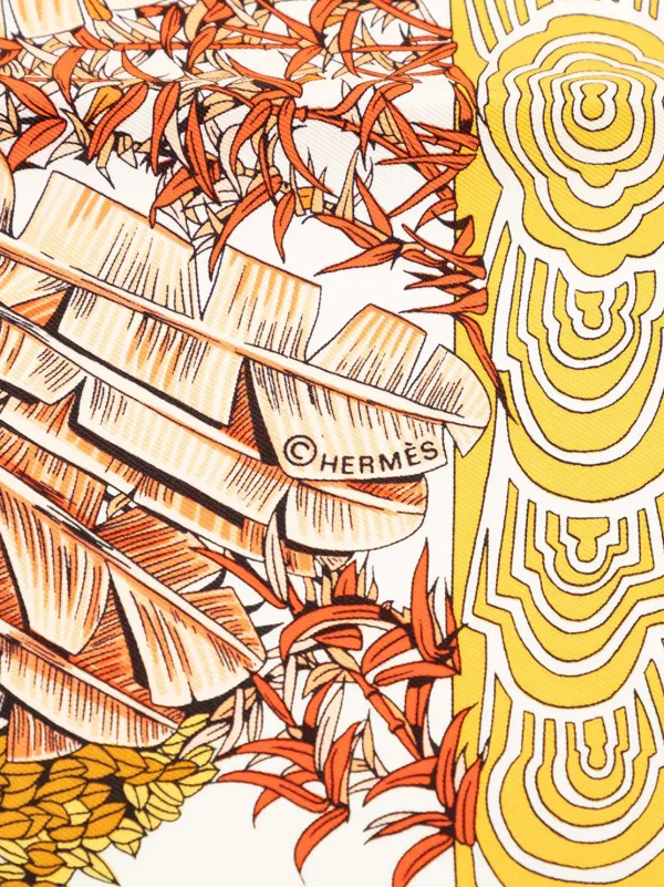Hermès Pre-Owned 2000-2026 Les Legendes De l Arbre Silk Scarf 90