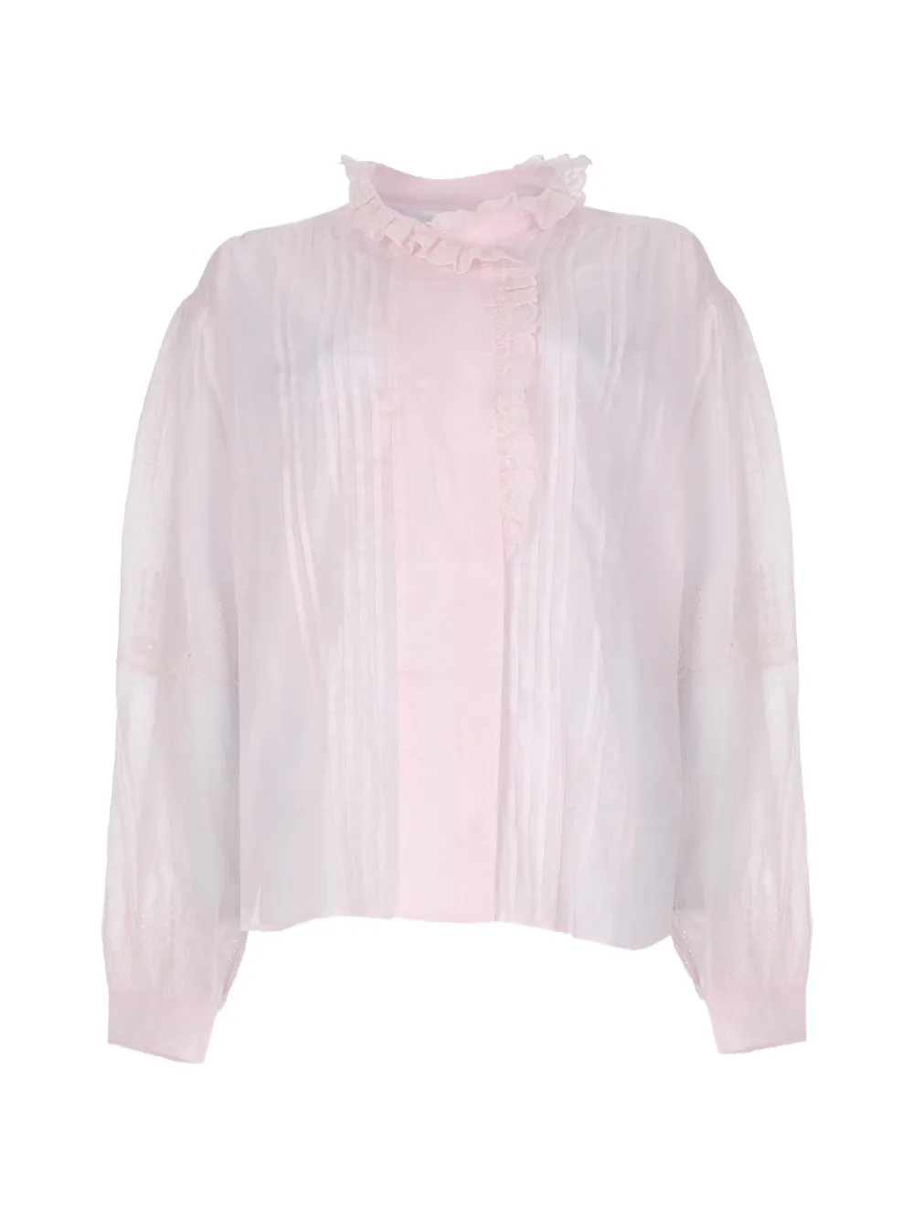 MARANT ÉTOILE Leota ruffled-detailing blouse - Rosa