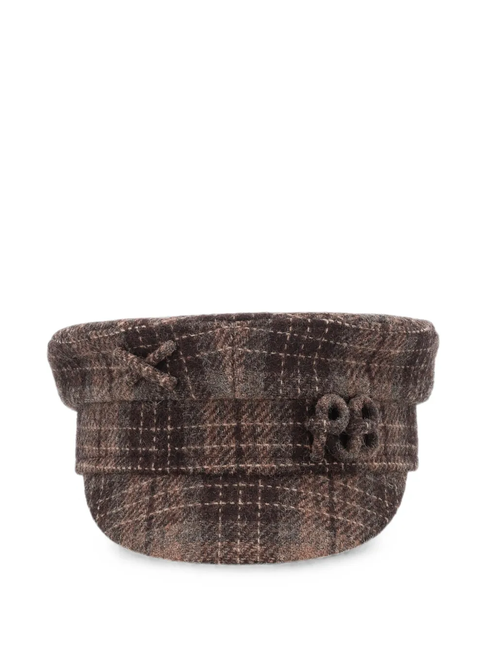 Ruslan Baginskiy Baker Boy check-pattern hat - Marrone