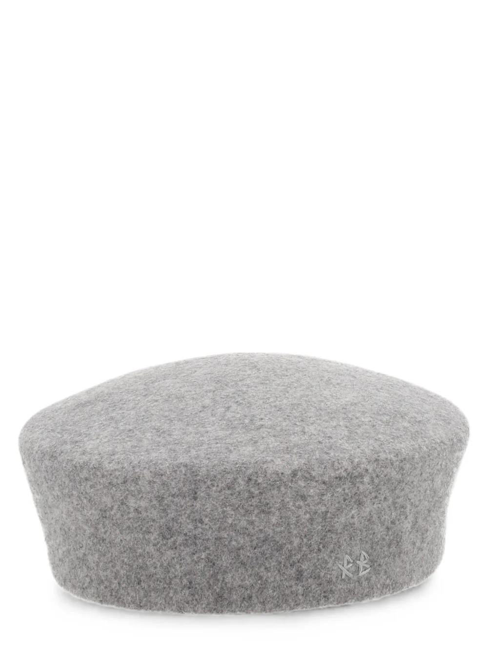 Ruslan Baginskiy Wollen vilten baret met geborduurd monogram Grijs