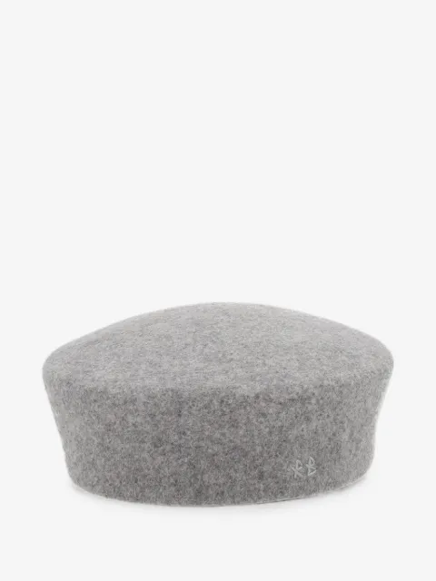 Ruslan Baginskiy monogram-embroidered wool-felt beret