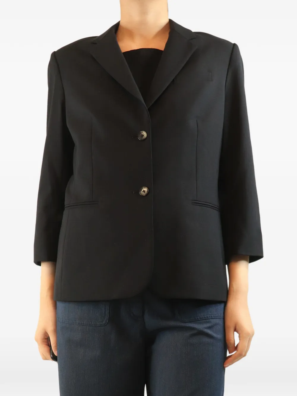 Pre-owned The Row Notched-lapels Single-breasted Blazer In Black