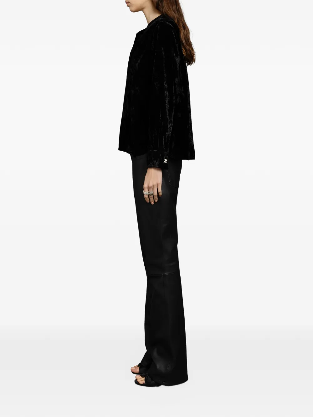 Zadig&Voltaire Tinky velvet blouse Zwart
