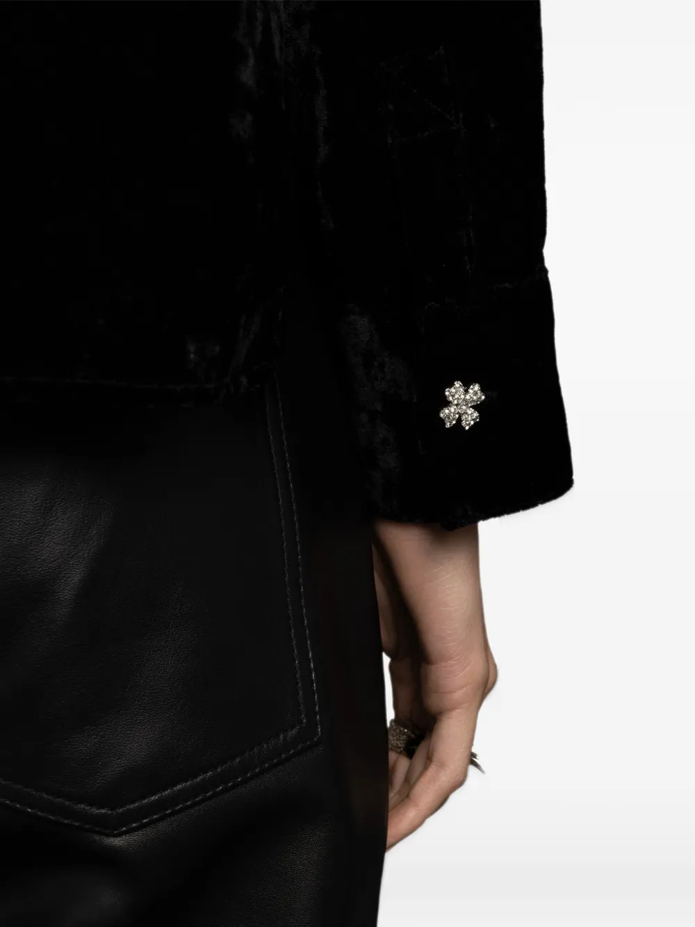 Zadig&Voltaire Tinky velvet blouse Zwart