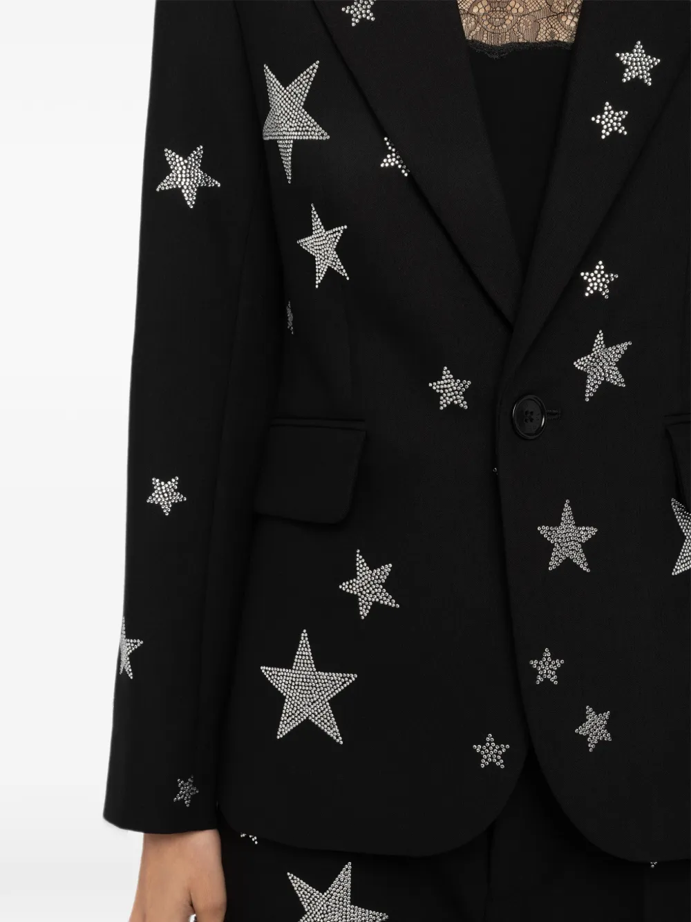 Zadig&Voltaire Vavy structured fitted blazer Zwart