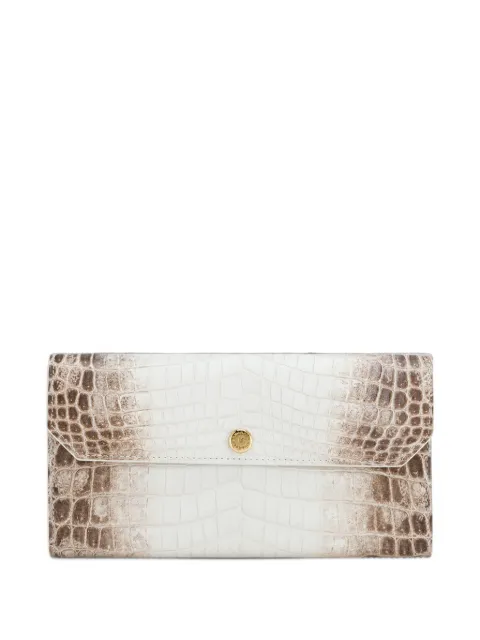 KWANPEN crocodile-effect foldover wallet