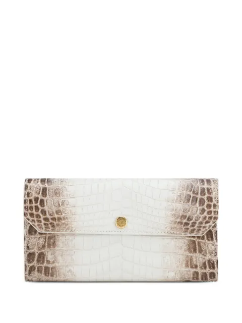 KWANPEN crocodile-effect foldover wallet
