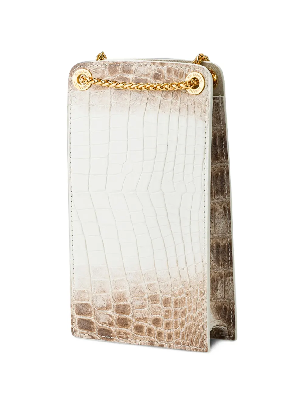 KWANPEN crocodile-effect chain-link phone bag Wit