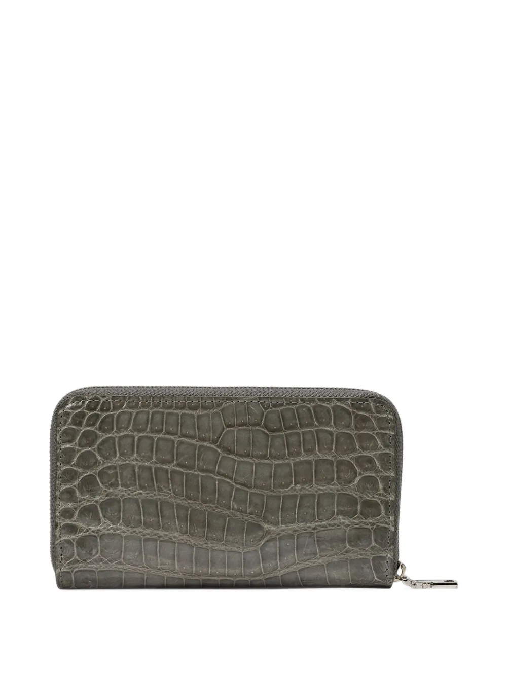 KWANPEN crocodile-effect zip-around wallet Grijs
