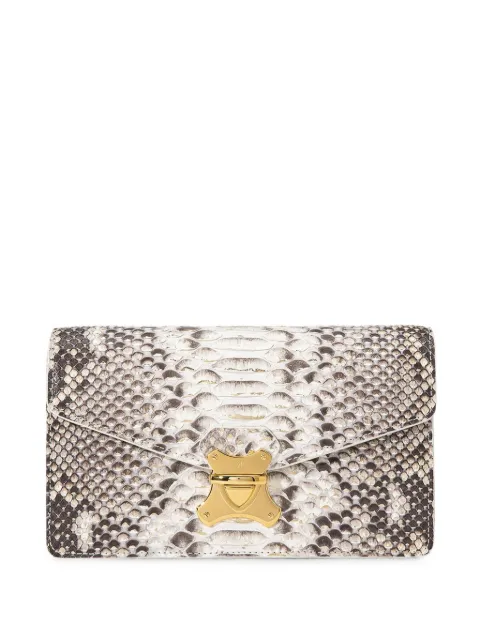 KWANPEN python-effect chain-link clutch bag