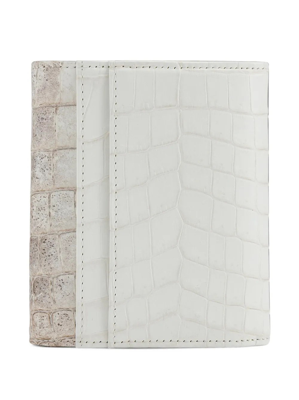 KWANPEN crocodile-effect press-stud wallet Wit