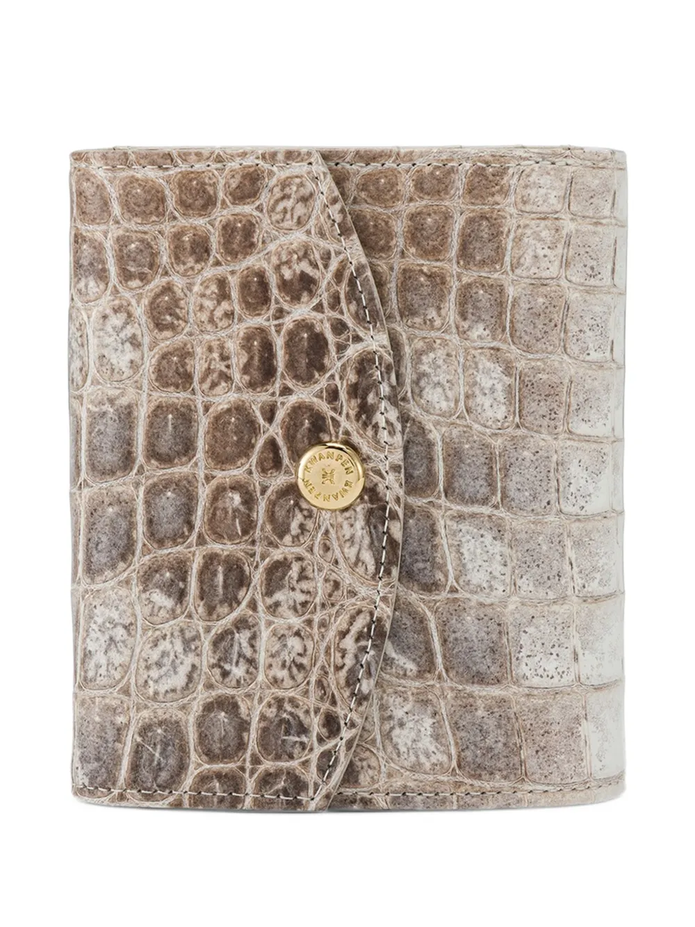 KWANPEN crocodile-effect press-stud wallet - Bianco