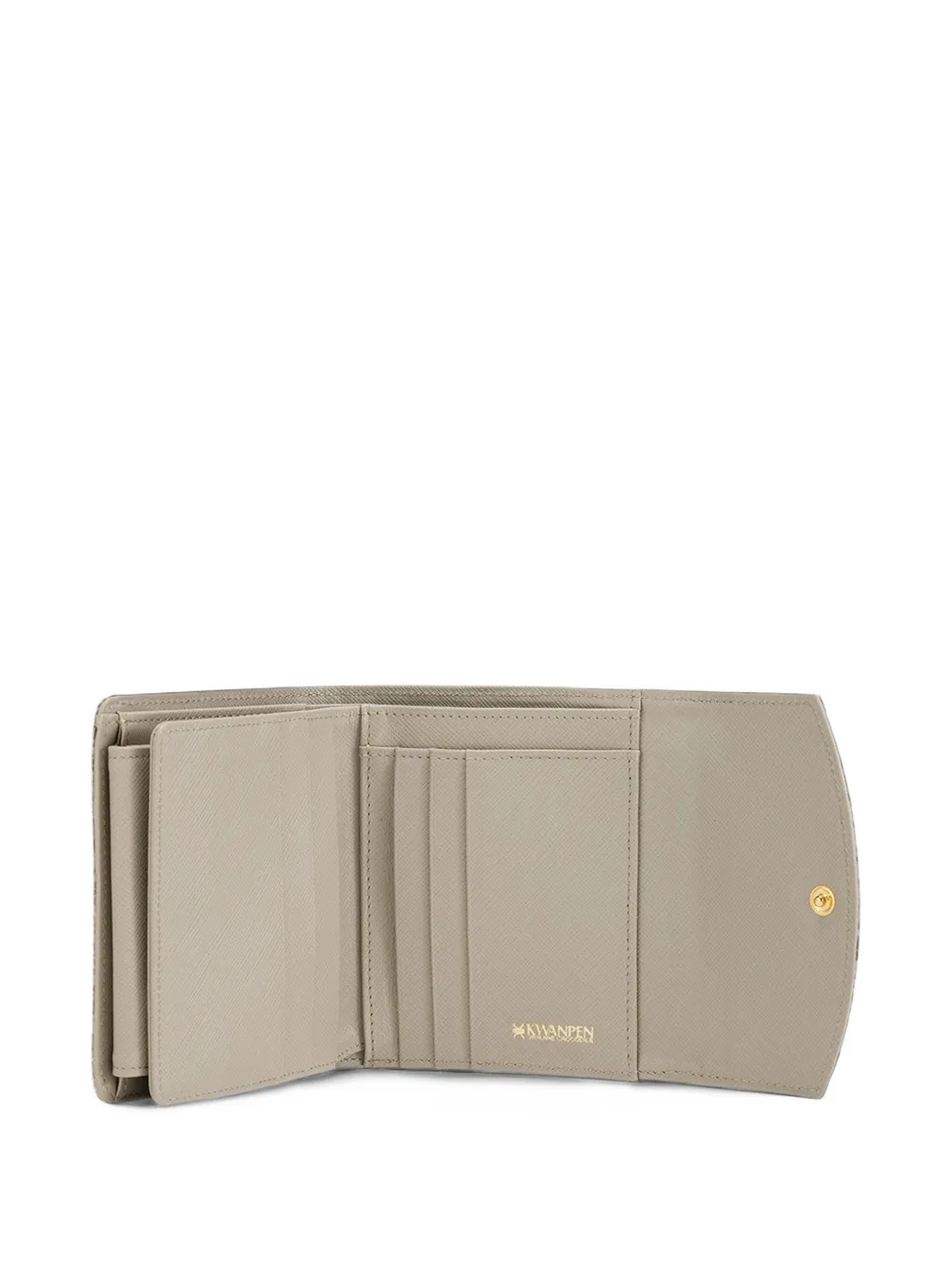 KWANPEN crocodile-effect press-stud wallet Wit
