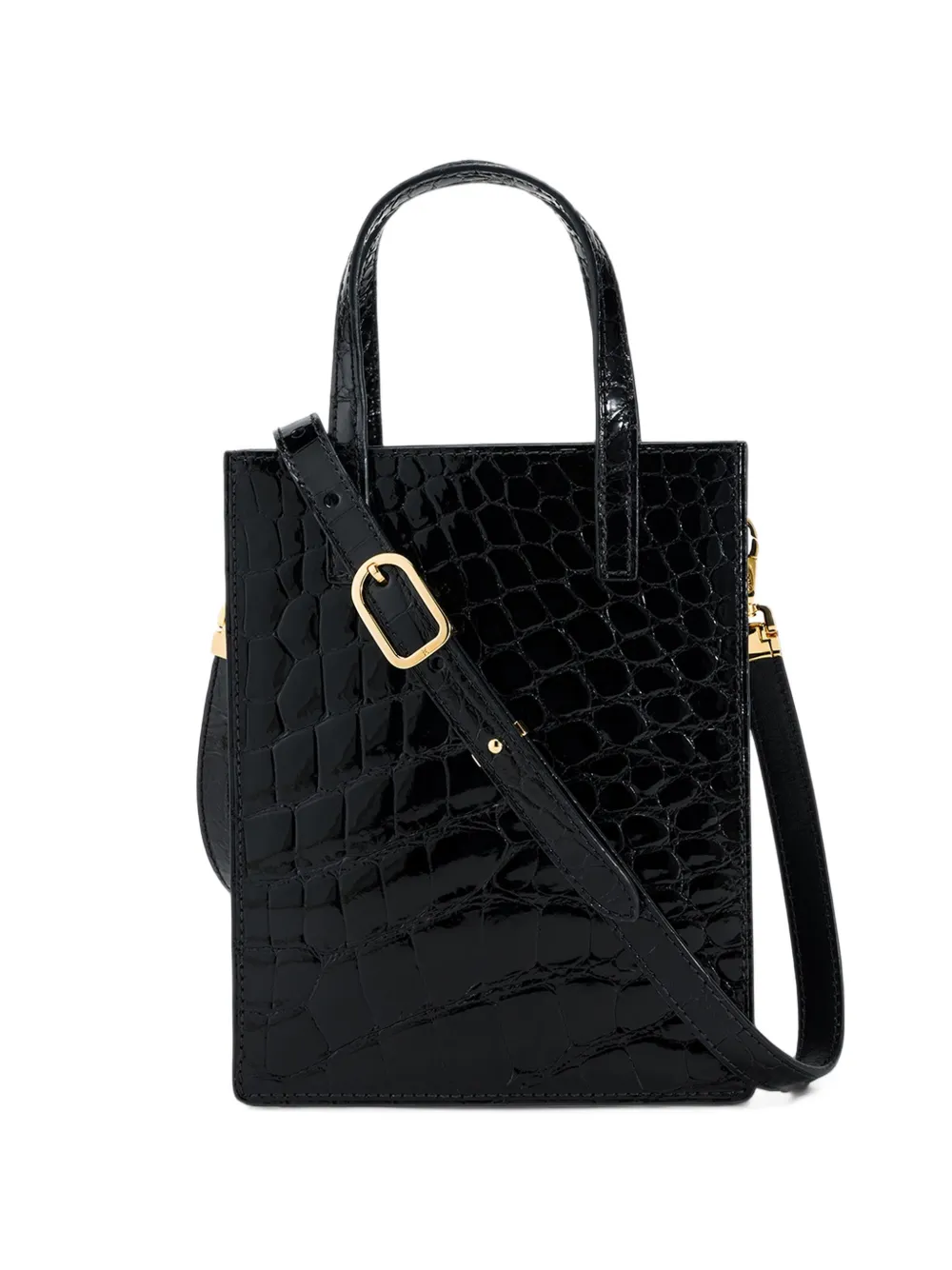 KWANPEN crocodile-effect tote bag Zwart