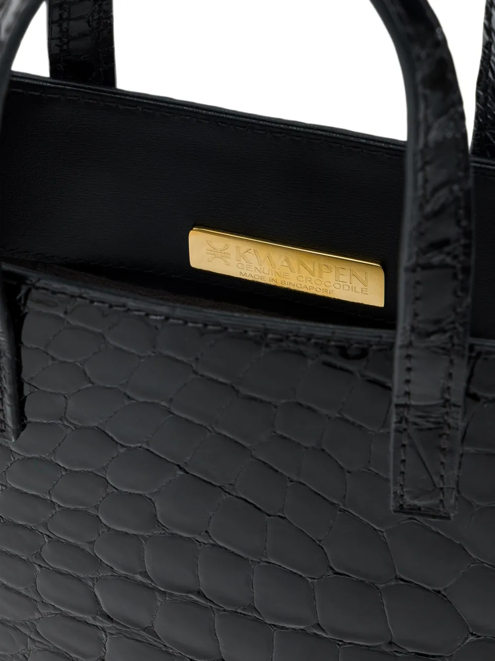 KWANPEN crocodile-effect tote bag Zwart