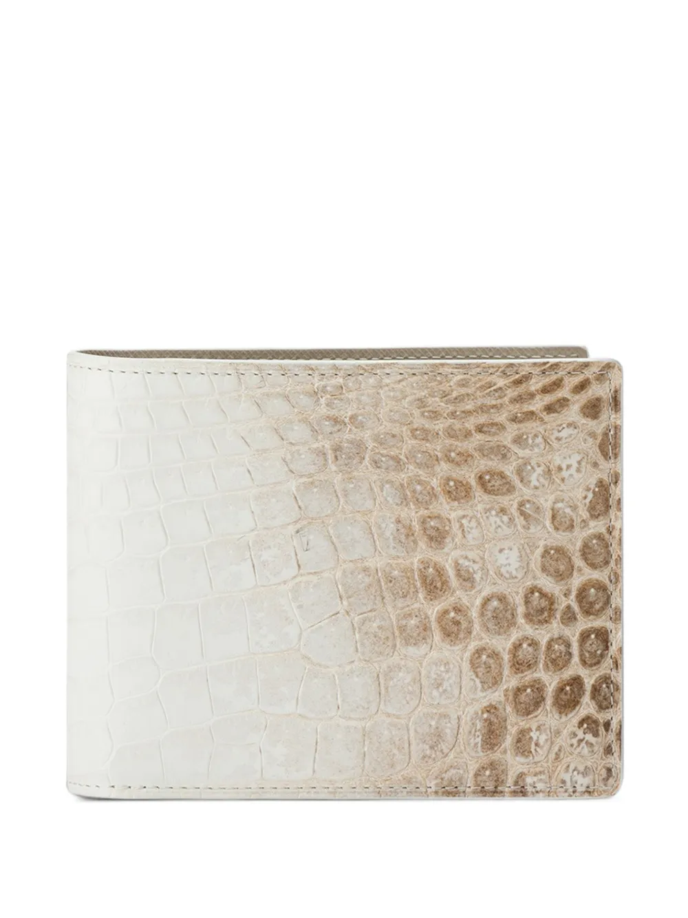 KWANPEN crocodile-effect bifold wallet - Bianco